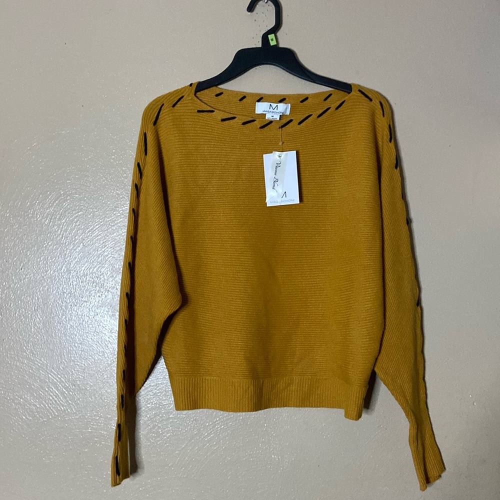 M Magaschoni mostly viscose dolman sleeve soft sweater